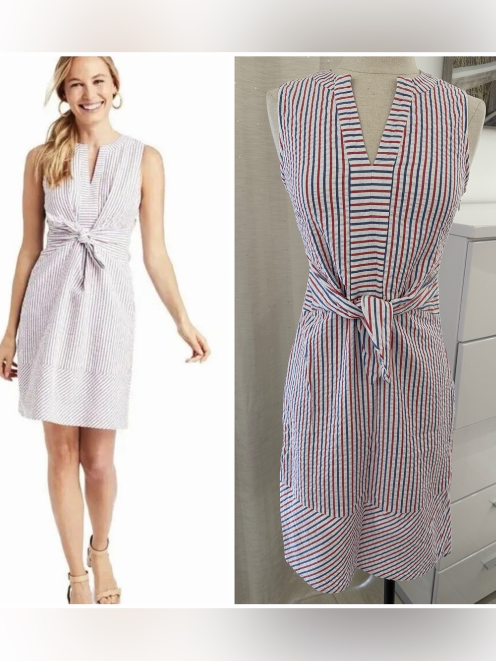 Vineyard Vines NWT Tie-Front Cotton Striped Dress size 00